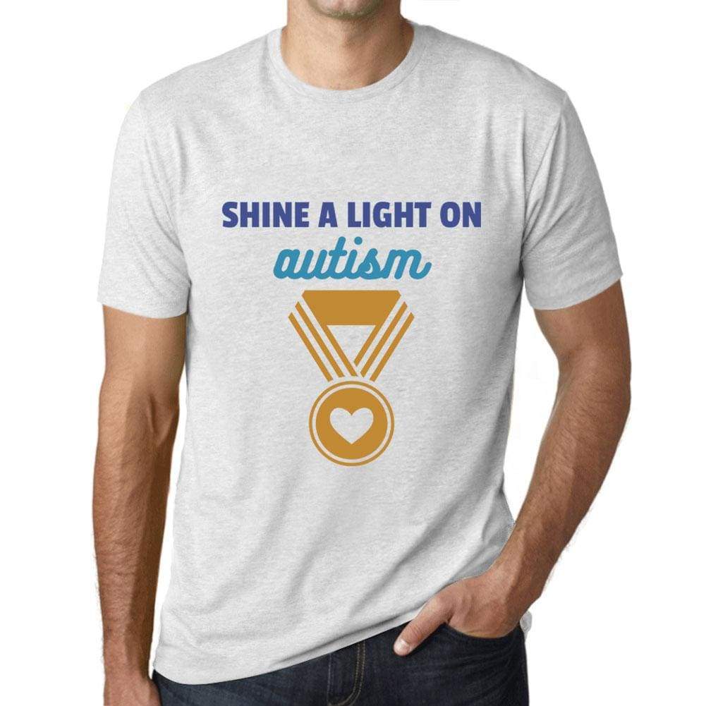 Mens Graphic T-Shirt Shine a Light on Autism Vintage White - Vintage White / XS / Cotton - T-Shirt