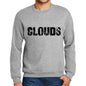 Mens Printed Graphic Sweatshirt Popular Words Clouds Grey Marl - Grey Marl / Small / Cotton - Sweatshirts
