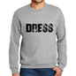 Mens Printed Graphic Sweatshirt Popular Words Dress Grey Marl - Grey Marl / Small / Cotton - Sweatshirts