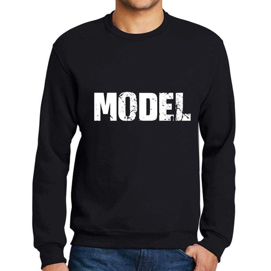 Mens Printed Graphic Sweatshirt Popular Words Model Deep Black - Deep Black / Small / Cotton - Sweatshirts