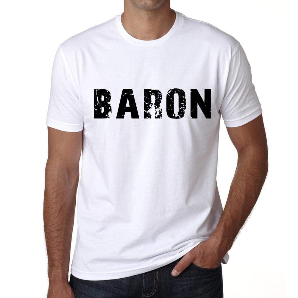 Mens Tee Shirt Vintage T Shirt Baron X-Small White 00561 - White / Xs - Casual