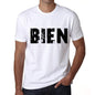 Mens Tee Shirt Vintage T Shirt Bien X-Small White 00560 - White / Xs - Casual