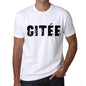 Mens Tee Shirt Vintage T Shirt Citée X-Small White 00561 - White / Xs - Casual