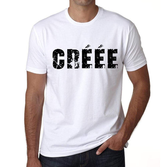 Mens Tee Shirt Vintage T Shirt Créée X-Small White 00561 - White / Xs - Casual