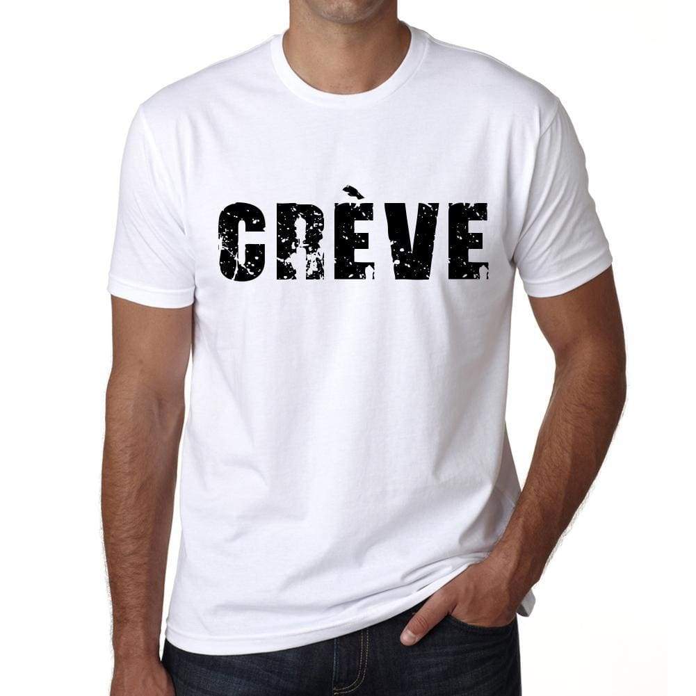 Mens Tee Shirt Vintage T Shirt Créve X-Small White 00561 - White / Xs - Casual