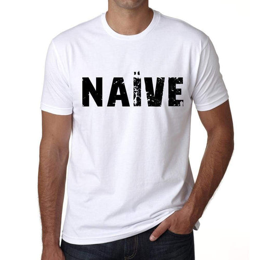 Mens Tee Shirt Vintage T Shirt Naïve X-Small White - White / Xs - Casual