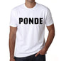 Mens Tee Shirt Vintage T Shirt Ponde X-Small White - White / Xs - Casual