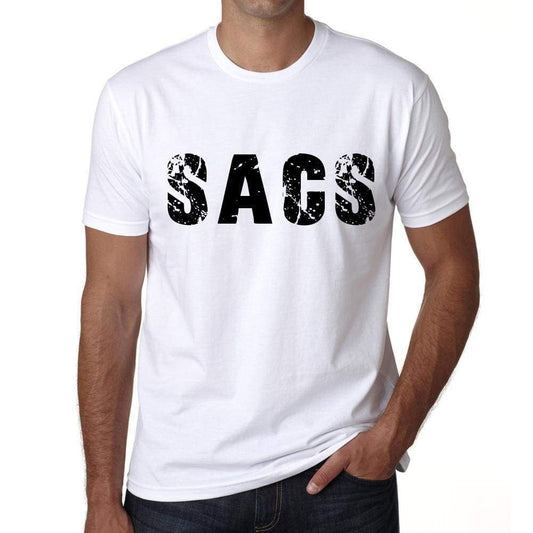Mens Tee Shirt Vintage T Shirt Sacs X-Small White 00560 - White / Xs - Casual