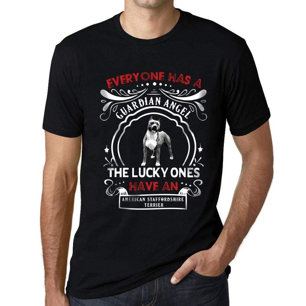 Mens Vintage Tee Shirt Graphic T Shirt American Staffordshire Dog Deep Black - Deep Black / Xs / Cotton - T-Shirt