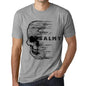 Mens Vintage Tee Shirt Graphic T Shirt Anxiety Skull Balmy Grey Marl - Grey Marl / Xs / Cotton - T-Shirt