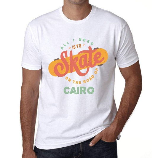 Mens Vintage Tee Shirt Graphic T Shirt Cairo White - White / Xs / Cotton - T-Shirt