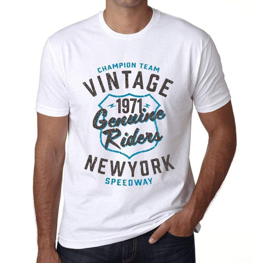 Mens Vintage Tee Shirt Graphic T Shirt Genuine Riders 1971 White - White / Xs / Cotton - T-Shirt