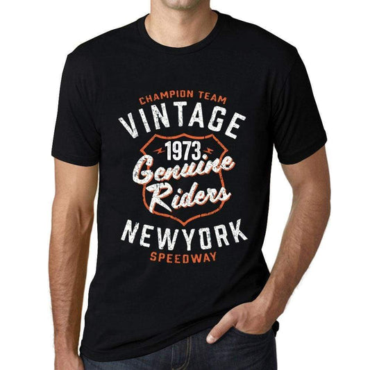 Mens Vintage Tee Shirt Graphic T Shirt Genuine Riders 1973 Deep Black - Deep Black / Xs / Cotton - T-Shirt