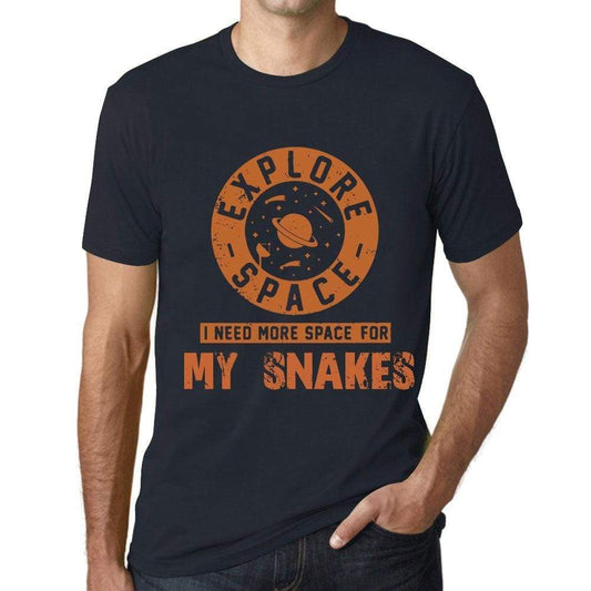 Mens Vintage Tee Shirt Graphic T Shirt I Need More Space For My Snakes Navy - Navy / Xs / Cotton - T-Shirt