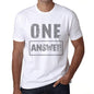 Mens Vintage Tee Shirt Graphic T Shirt One Answer White - White / Xs / Cotton - T-Shirt