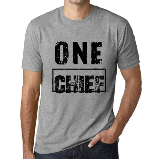 Men’s Vintage Tee Shirt <span>Graphic</span> T shirt One CHIEF Grey Marl - ULTRABASIC