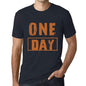 Mens Vintage Tee Shirt Graphic T Shirt One Day Navy - Navy / Xs / Cotton - T-Shirt
