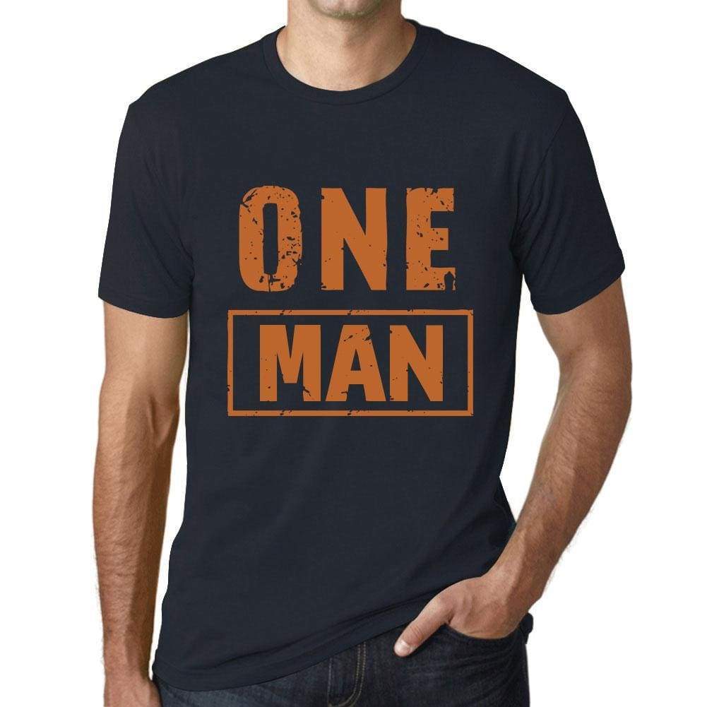 Mens Vintage Tee Shirt Graphic T Shirt One Man Navy - Navy / Xs / Cotton - T-Shirt