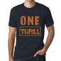 Mens Vintage Tee Shirt Graphic T Shirt One Thrill Navy - Navy / Xs / Cotton - T-Shirt