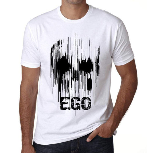 Mens Vintage Tee Shirt Graphic T Shirt Skull Ego White - White / Xs / Cotton - T-Shirt