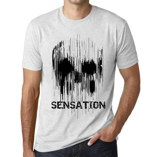 Mens Vintage Tee Shirt Graphic T Shirt Skull Sensation Vintage White - Vintage White / Xs / Cotton - T-Shirt