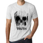 Mens Vintage Tee Shirt Graphic T Shirt Skull Truth Vintage White - Vintage White / Xs / Cotton - T-Shirt