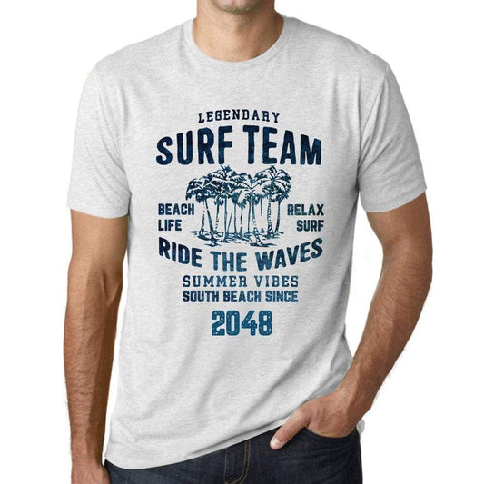 Mens Vintage Tee Shirt Graphic T Shirt Surf Team 2048 Vintage White - Vintage White / Xs / Cotton - T-Shirt