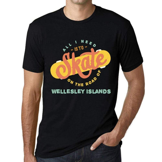 Men’s Vintage Tee Shirt <span>Graphic</span> T shirt Wellesley Islands Black - ULTRABASIC