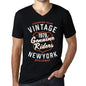 Mens Vintage Tee Shirt Graphic V-Neck T Shirt Genuine Riders 1979 Black - Black / S / Cotton - T-Shirt