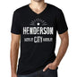 Mens Vintage Tee Shirt Graphic V-Neck T Shirt Live It Love It Henderson Deep Black - Black / S / Cotton - T-Shirt