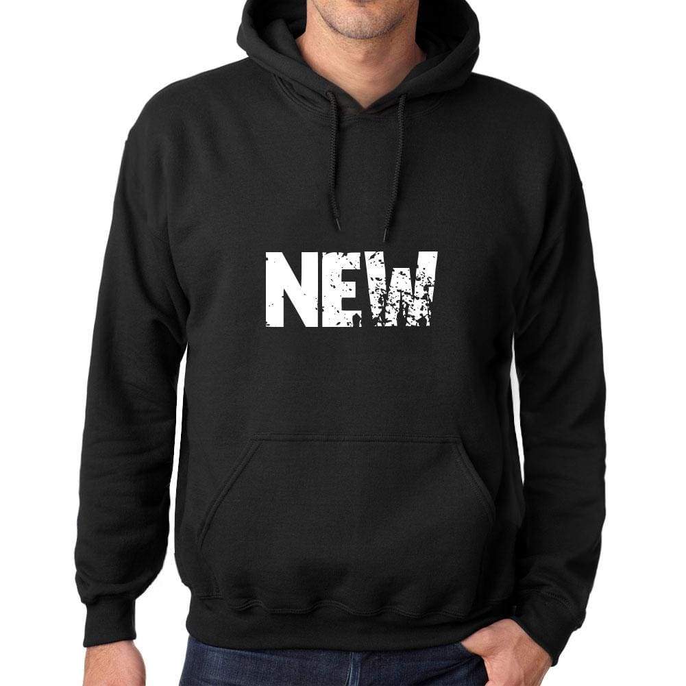 Mens Womens Unisex Printed Graphic Cotton Hoodie Soft Heavyweight Hooded Sweatshirt Pullover Popular Words New Deep Black - Black / Xs /