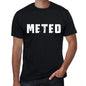Meted Mens Retro T Shirt Black Birthday Gift 00553 - Black / Xs - Casual