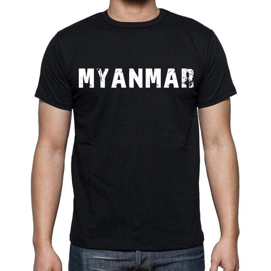 Myanmar T-Shirt For Men Short Sleeve Round Neck Black T Shirt For Men - T-Shirt