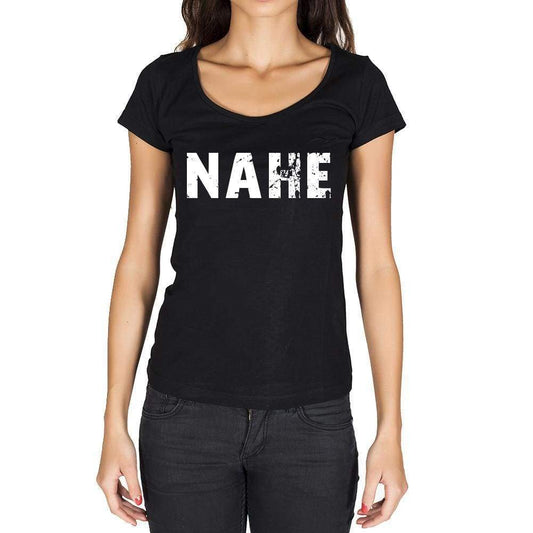 Nahe German Cities Black Womens Short Sleeve Round Neck T-Shirt 00002 - Casual