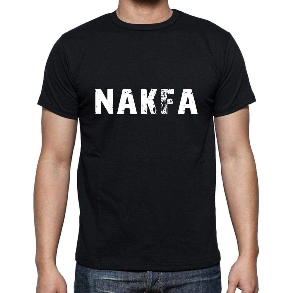 Nakfa Mens Short Sleeve Round Neck T-Shirt 5 Letters Black Word 00006 - Casual