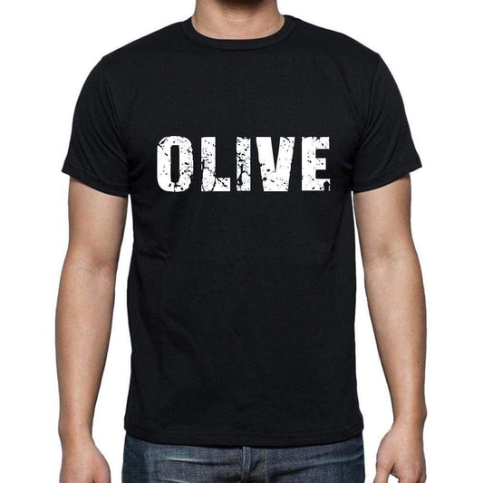 Olive Mens Short Sleeve Round Neck T-Shirt - Casual