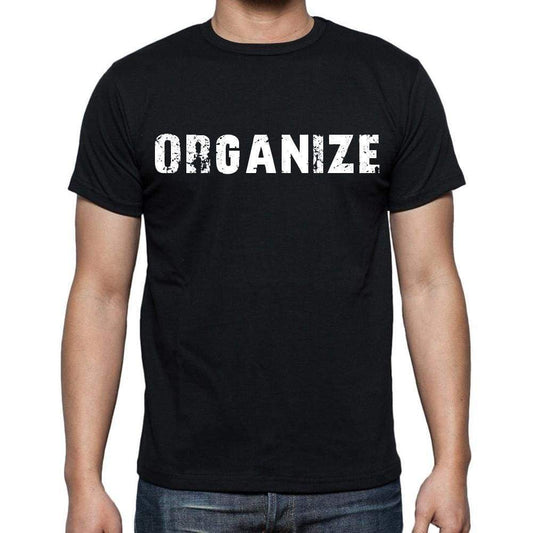 Organize Mens Short Sleeve Round Neck T-Shirt Black T-Shirt En