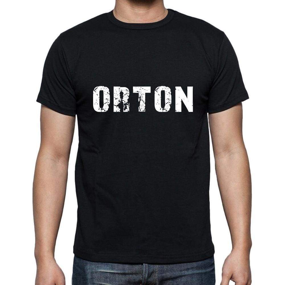 Orton Mens Short Sleeve Round Neck T-Shirt 5 Letters Black Word 00006 - Casual