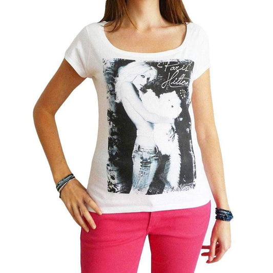 Paris Hilton T-shirt for women,short sleeve,cotton tshirt,women t shirt,gift - Kitty