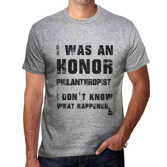 Philanthropist What Happened Grey Mens Short Sleeve Round Neck T-Shirt Gift T-Shirt 00319 - Grey / S - Casual