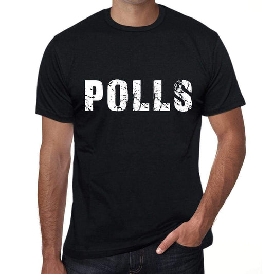 Polls Mens Retro T Shirt Black Birthday Gift 00553 - Black / Xs - Casual