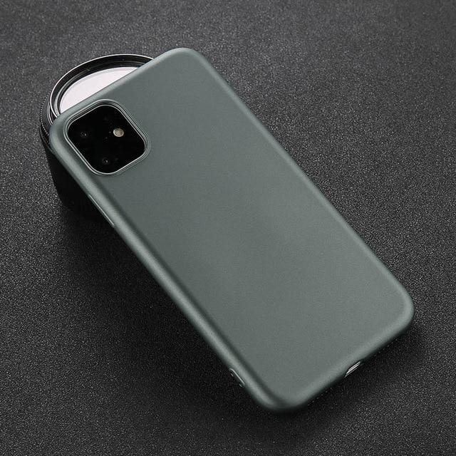 USLION Silicone Solid Color Case for iPhone XS 11 Pro MAX XR X XS Max Candy Phone Cases for iPhone 11 7 6 6S 8 Plus Soft Cover