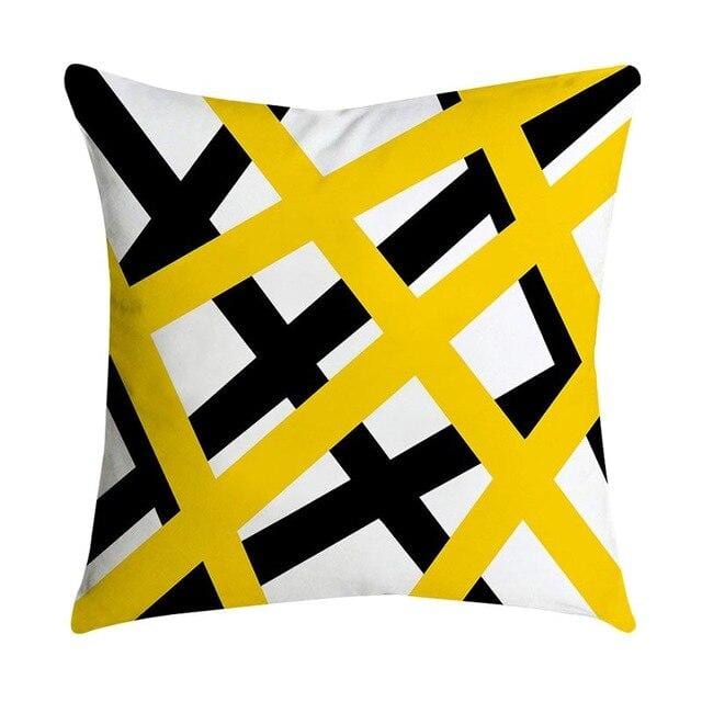 Pillow Cover Case Pillowcase Yellow geometric Pineapple Leaf Square Flax pillow Cushion Bed Home Fashion decoration