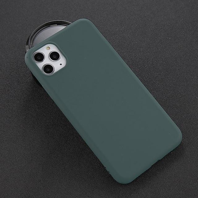 USLION Silicone Solid Color Case for iPhone XS 11 Pro MAX XR X XS Max Candy Phone Cases for iPhone 11 7 6 6S 8 Plus Soft Cover