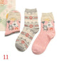 2Pair 2020 Spring Autumn Cute Socks Women Xmas Gift Box Cotton Socks Cartoon Print Creative Fashion Short Happy Socks For Girls