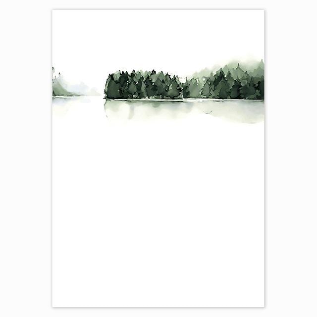 Scandinavian Style Tropical Plants Poster Green Leaves Decorative Picture Modern Wall Art Paintings for Living Room Home Decor