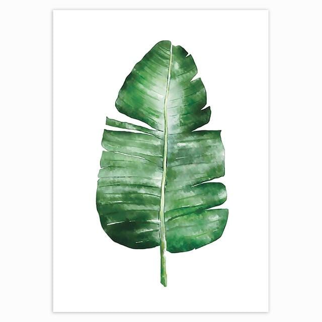 Scandinavian Style Tropical Plants Poster Green Leaves Decorative Picture Modern Wall Art Paintings for Living Room Home Decor