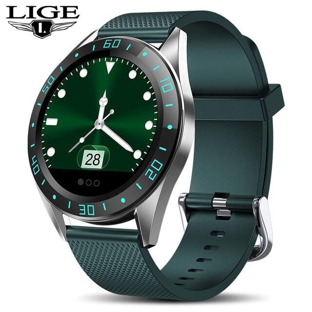 LIGE 2020 New Smart Watch Men LED Screen Heart Rate Monitor Blood Pressure Fitness tracker Sport Watch waterproof Smartwatch+Box