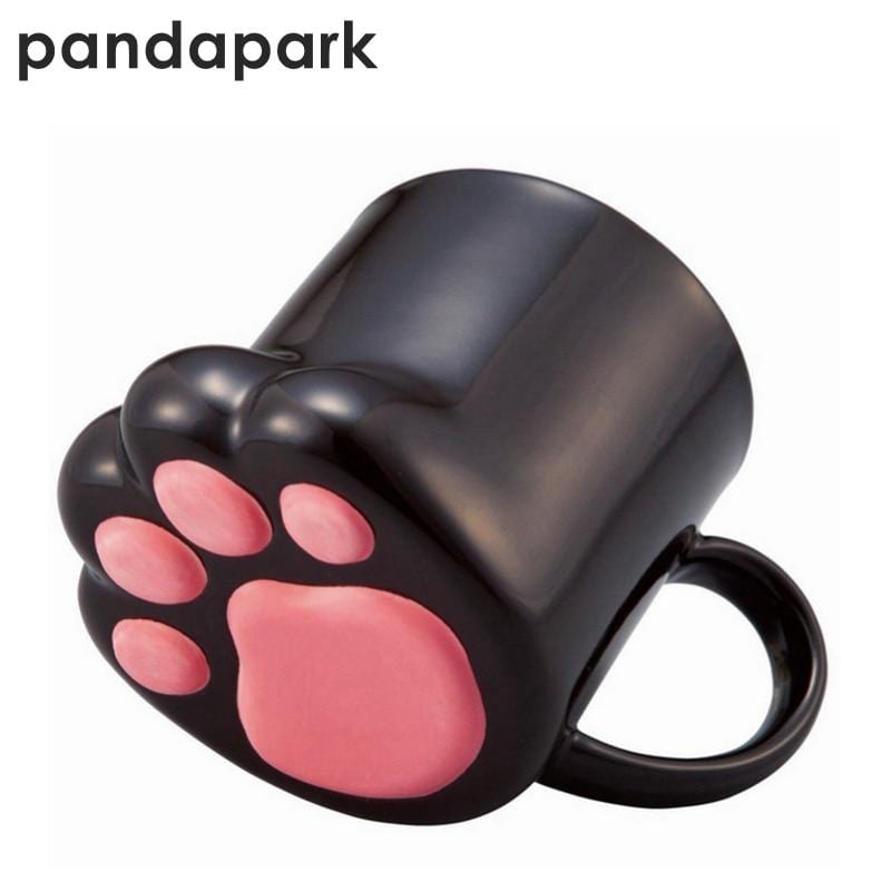 Pandapark Cute Creative Cat Paws Ceramic Personality Milk Mug Office Coffee Tumbler Breakfast Mugs Gift For Kids PPX016