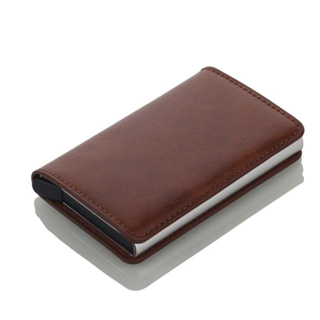 Men Credit Card Holders Business ID Card Case Fashion Automatic RFID Card Holder Aluminium Bank Card Wallets